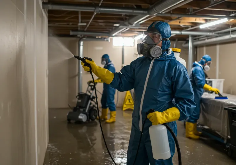 Basement Sanitization and Antimicrobial Treatment process in Valley Mills, TX